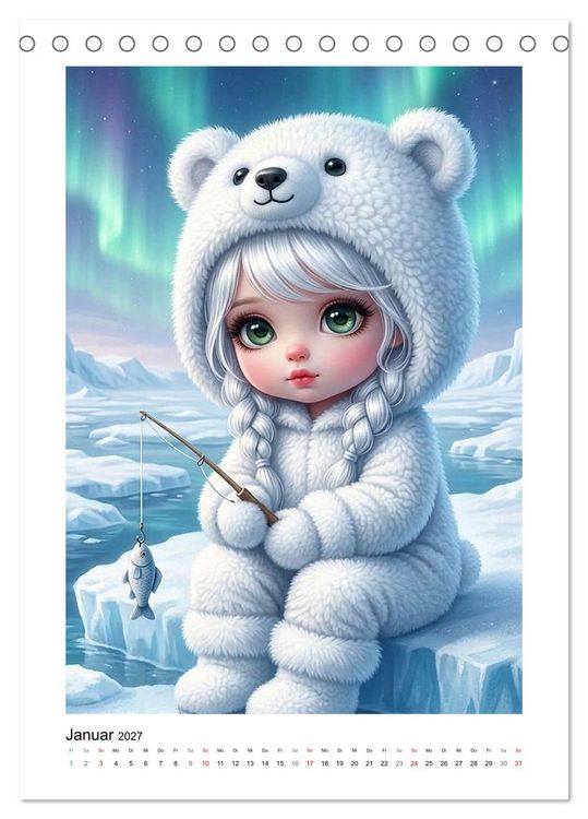 Produktbild: Fabulous Dolls - Tierisch Kuschellig (Tischkalender 2027 DIN A5 hoch), CALVENDO Monatskalender