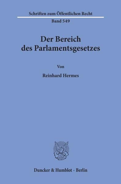 Produktbild: Der Bereich des Parlamentsgesetzes.