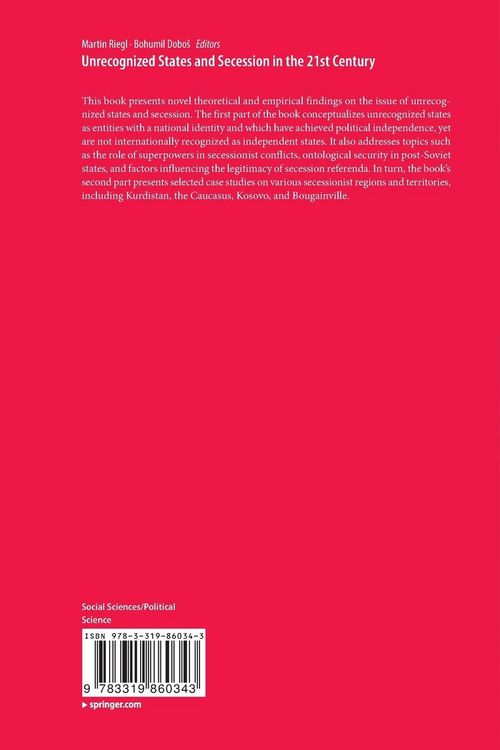 Produktbild: Unrecognized States and Secession in the 21st Century