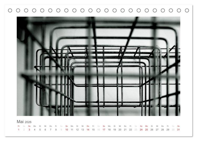 Produktbild: einfach schwarz-wei&szlig; (Tischkalender 2026 DIN A5 quer), CALVENDO Monatskalender