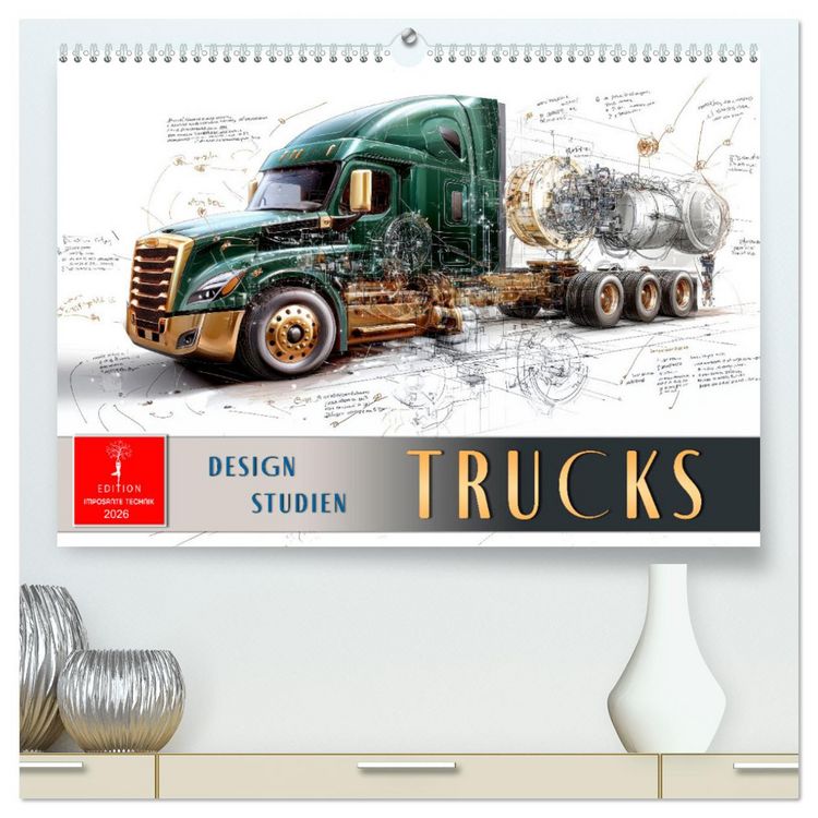 Produktbild: Trucks - Design Studien (hochwertiger Premium Wandkalender 2026 DIN A2 quer), Kunstdruck in Hochglanz