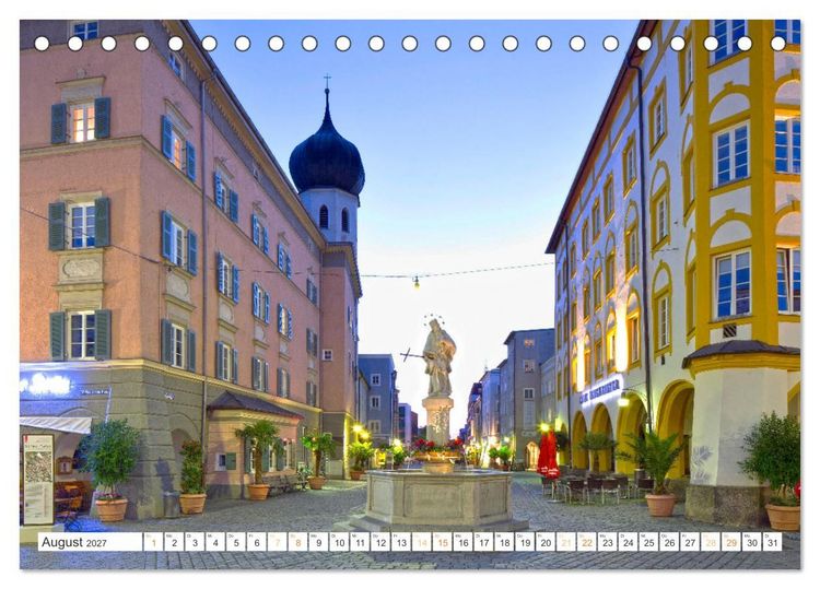 Produktbild: Rosenheim - Die Stadt vor den Bergen (Tischkalender 2027 DIN A5 quer), CALVENDO Monatskalender