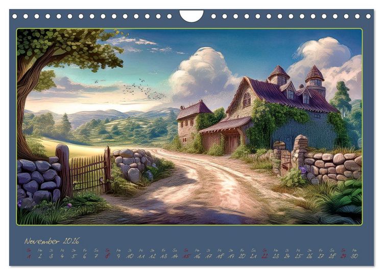 Produktbild: Landschaft romantisch gesehen (Wandkalender 2026 DIN A4 quer), CALVENDO Monatskalender