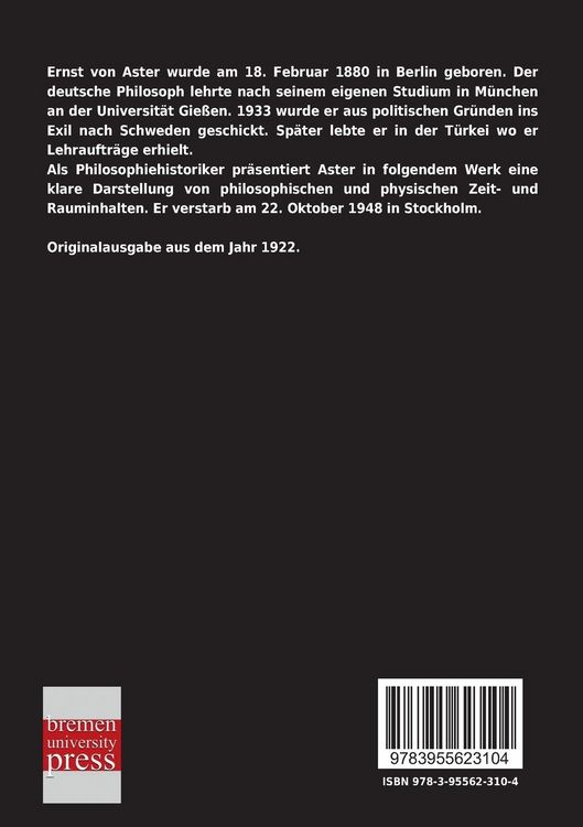 Produktbild: Raum und Zeit in der Geschichte der Philosophie und Physik