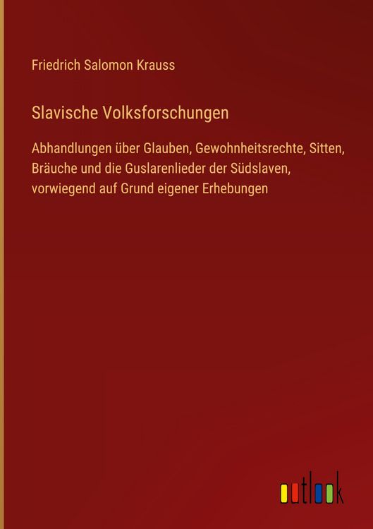 Produktbild: Slavische Volksforschungen
