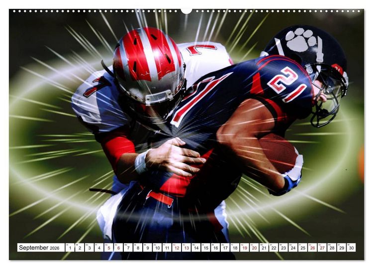 Produktbild: HEROES - American Football (hochwertiger Premium Wandkalender 2026 DIN A2 quer), Kunstdruck in Hochglanz