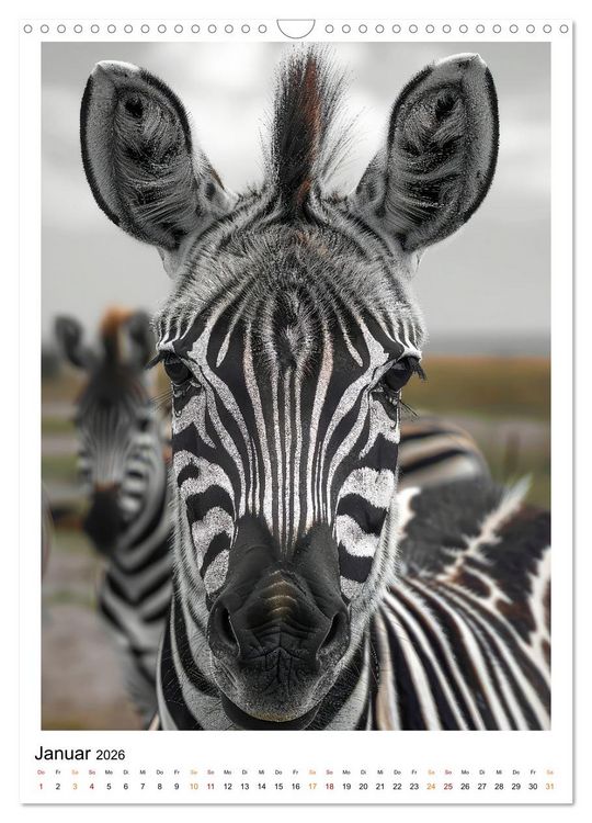 Produktbild: Afrikas Tierwelt - imposante K&ouml;pfe (Wandkalender 2026 DIN A3 hoch), CALVENDO Monatskalender
