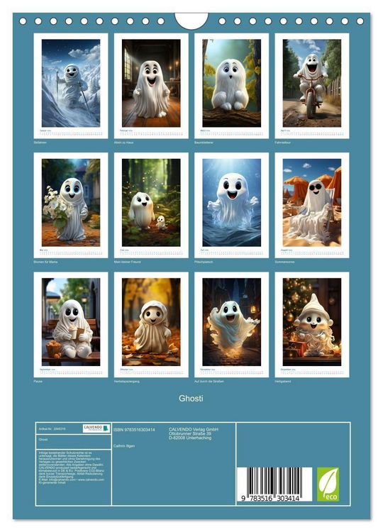 Produktbild: Ghosti (Wandkalender 2026 DIN A4 hoch), CALVENDO Monatskalender