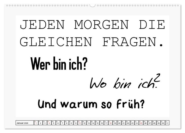 Produktbild: Typo-Kalender f&uuml;r das B&uuml;ro. Sarkasmus und fiese Spr&uuml;che (hochwertiger Premium Wandkalender 2026 DIN A2 quer), Kunstdruck in Hochglanz