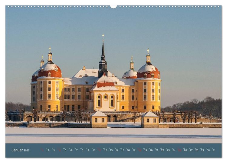 Produktbild: Sachsens Schl&ouml;sser und Burgen (hochwertiger Premium Wandkalender 2026 DIN A2 quer), Kunstdruck in Hochglanz