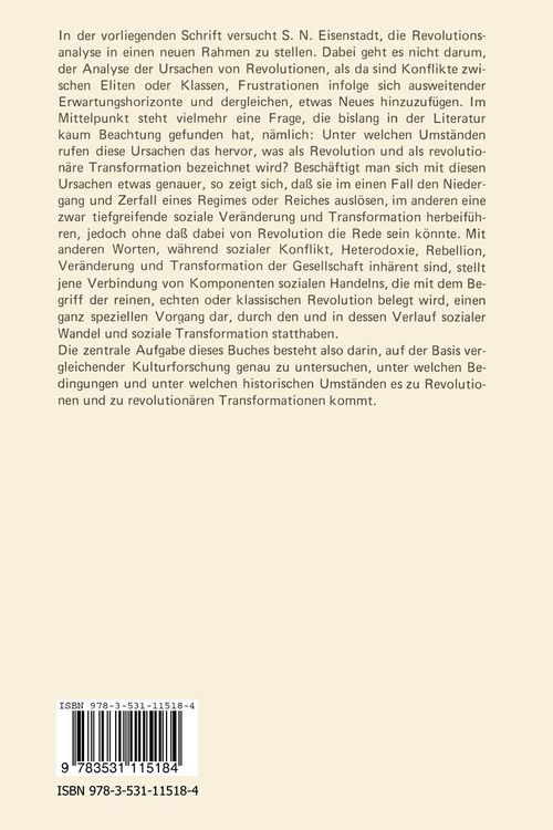 Produktbild: Revolution und die Transformation von Gesellschaften