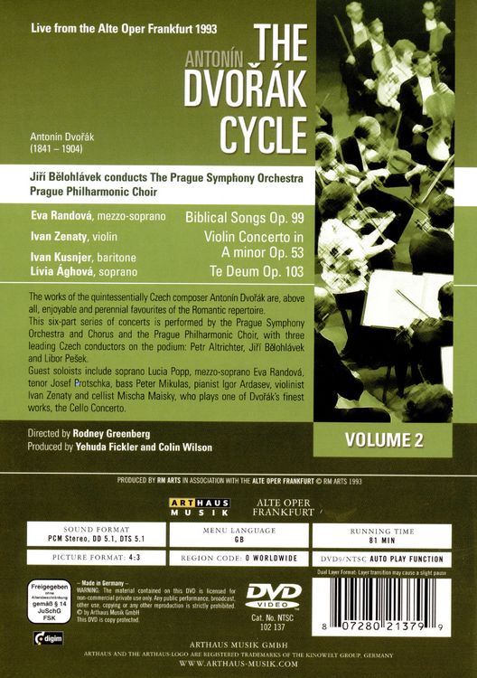 Produktbild: The Antonin Dvorak Cycle Vol. 2