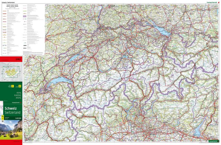Produktbild: Freytag & berndt Stra&szlig;enkarte Schweiz 1:400.000