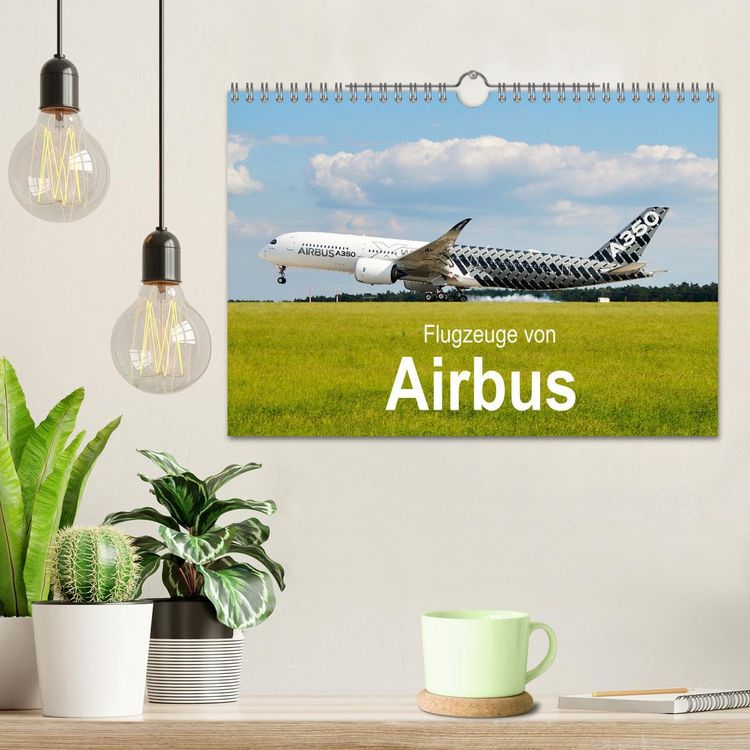 Produktbild: Flugzeuge von Airbus (Wandkalender 2026 DIN A4 quer), CALVENDO Monatskalender