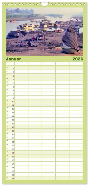 Produktbild: Familienplaner 2026 - Myanmar Land der Tempel und Pagoden mit 5 Spalten (Wandkalender, 21 x 45 cm) CALVENDO