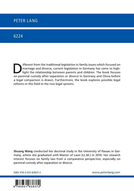 Produktbild: Parental Custody After Separation or Divorce