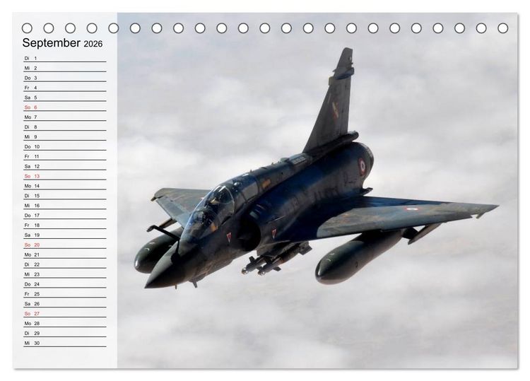 Produktbild: Kriegstechnik. Kampfjet-Impressionen (Tischkalender 2026 DIN A5 quer), CALVENDO Monatskalender