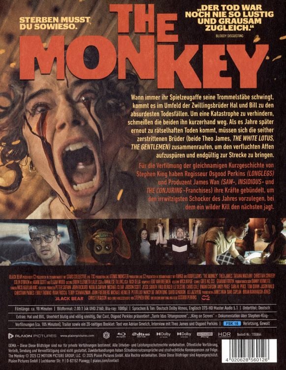 Produktbild: The Monkey - Mediabook (4K Ultra HD) (+ Blu-ray)