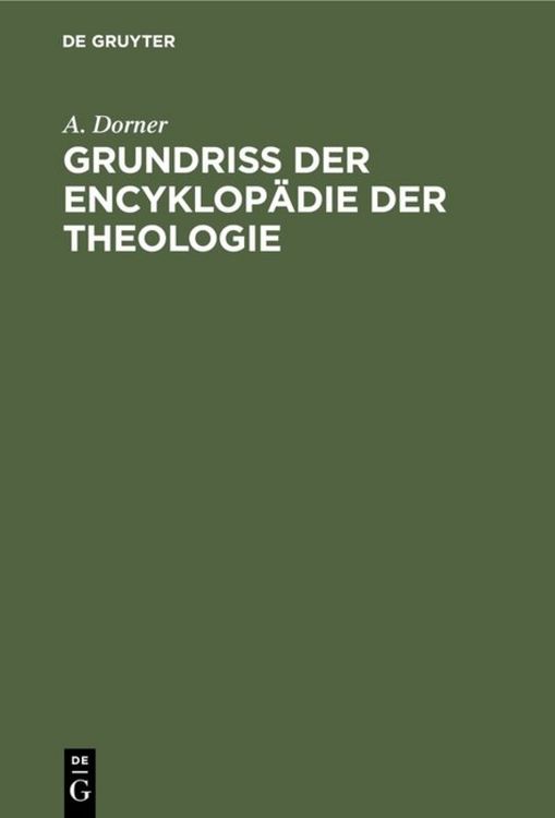 Produktbild: Grundriss der Encyklop&auml;die der Theologie