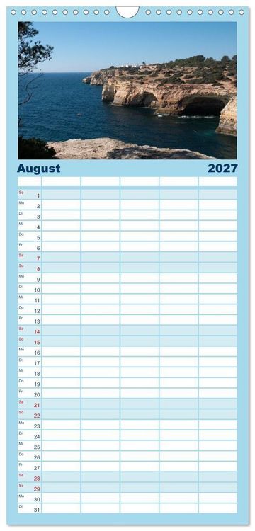 Produktbild: Familienplaner 2027 - Pen&iacute;nsula Ib&eacute;rica mit 5 Spalten (Wandkalender, 21 x 45 cm) CALVENDO