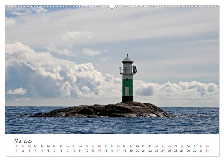 Produktbild: Leuchtt&uuml;rme und Leuchtfeuer an der Ostsee (Wandkalender 2026 DIN A2 quer), CALVENDO Monatskalender