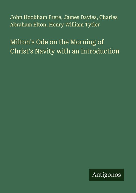 Produktbild: Milton's Ode on the Morning of Christ's Navity with an Introduction