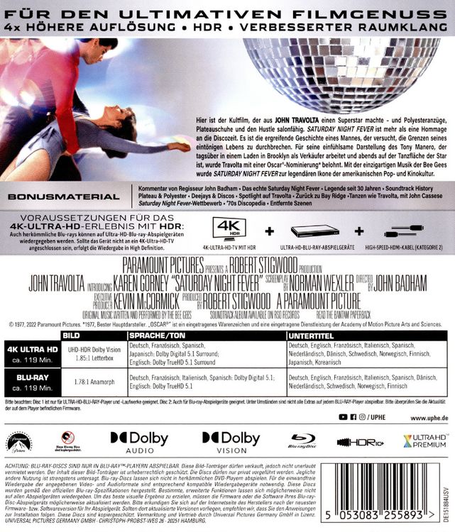 Produktbild: Saturday Night Fever (+ Blu-ray)