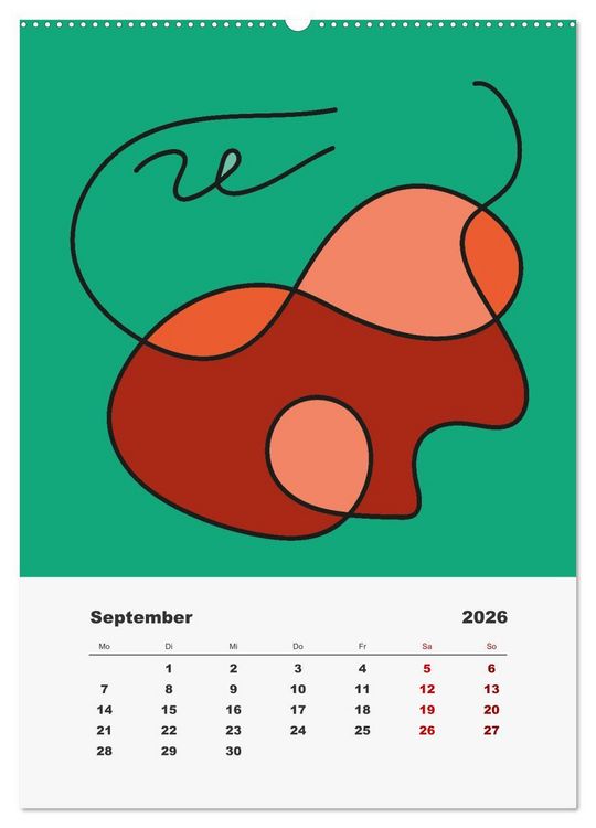Produktbild: FormArt - Linien und Farben (Wandkalender 2026 DIN A2 hoch), CALVENDO Monatskalender
