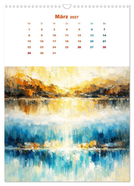 Produktbild: Upside Down Gem&auml;lde - Gespiegelte Landschaften (Wandkalender 2027 DIN A3 hoch), CALVENDO Monatskalender