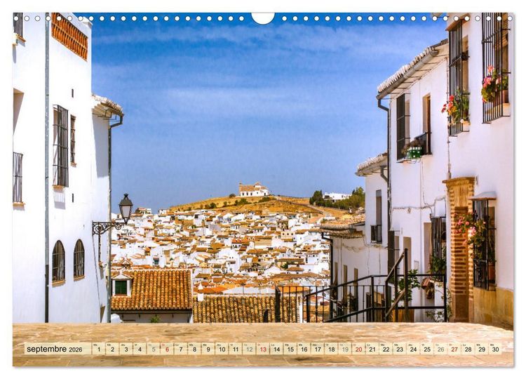 Produktbild: La belle Andalousie: S&eacute;ville - M&aacute;laga - Grenade - Ronda - Antequera (Calendrier mural 2026 DIN A3 vertical), CALVENDO calendrier mensuel