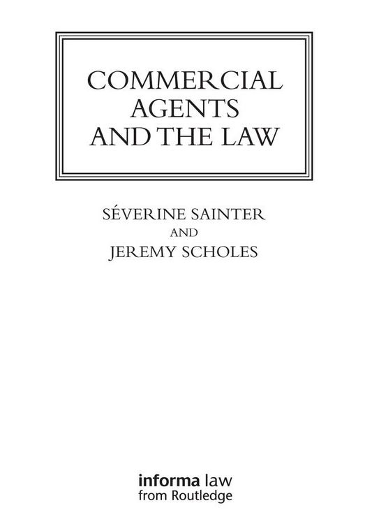 Produktbild: Commercial Agents and the Law