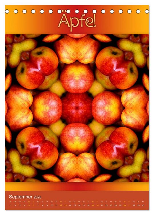 Produktbild: Kulinarische Mandalas (Tischkalender 2026 DIN A5 hoch), CALVENDO Monatskalender