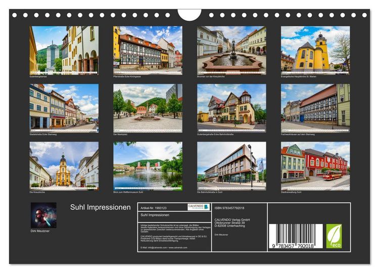 Produktbild: Suhl Impressionen (Wandkalender 2026 DIN A4 quer), CALVENDO Monatskalender