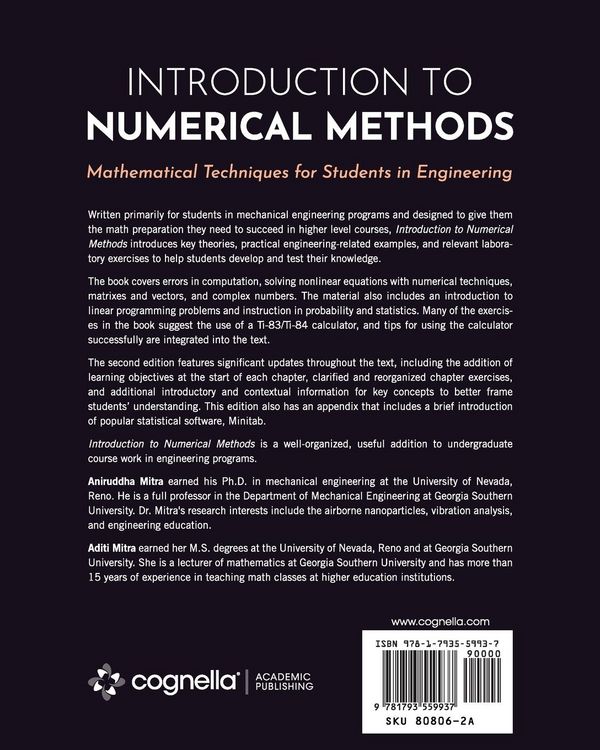 Produktbild: Introduction to Numerical Methods