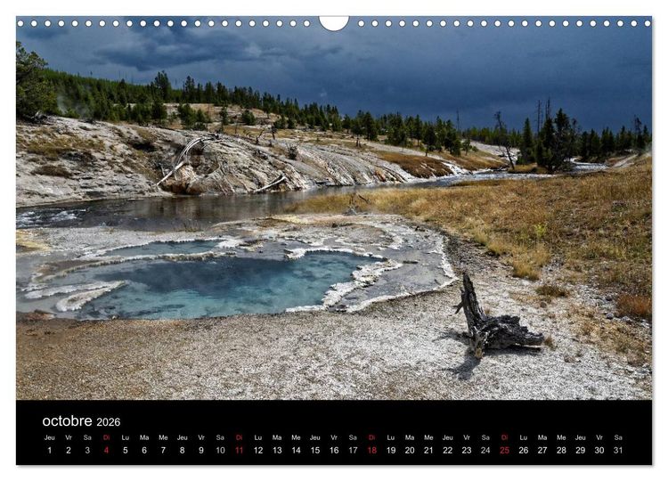Produktbild: Yellowstone Un grand parc am&eacute;ricain (Calendrier mural 2026 DIN A3 vertical), CALVENDO calendrier mensuel