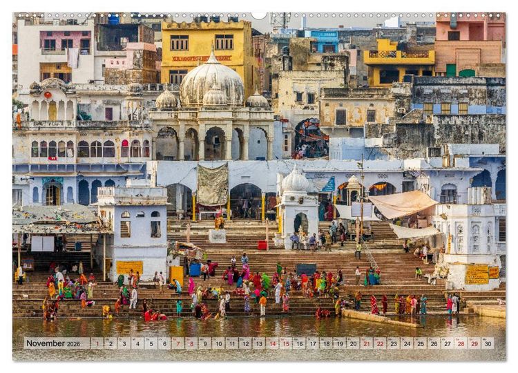 Produktbild: Indien - Spektakel der Farben (hochwertiger Premium Wandkalender 2026 DIN A2 quer), Kunstdruck in Hochglanz