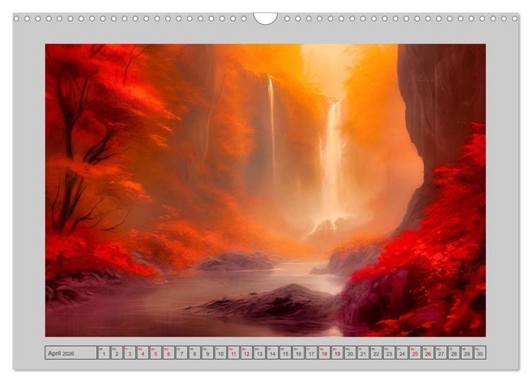 Produktbild: Tr&auml;umereien in Rot (Wandkalender 2026 DIN A3 quer), CALVENDO Monatskalender