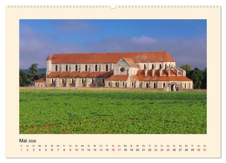 Produktbild: Burgund - Das gr&uuml;ne Herz Frankreichs (Wandkalender 2026 DIN A2 quer), CALVENDO Monatskalender