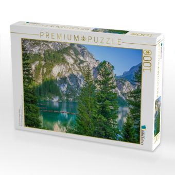 Produktbild: CALVENDO Puzzle Boote auf dem Pragser Wildsee | 1000 Teile Lege-Gr&ouml;&szlig;e 64x48cm Foto-Puzzle f&uuml;r gl&uuml;ckliche Stunden