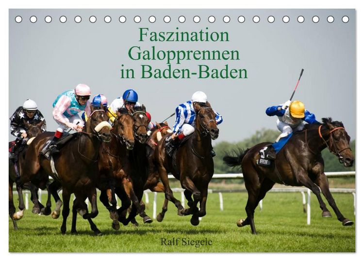 Produktbild: Faszination Galopprennen in Baden-Baden (Tischkalender 2026 DIN A5 quer), CALVENDO Monatskalender
