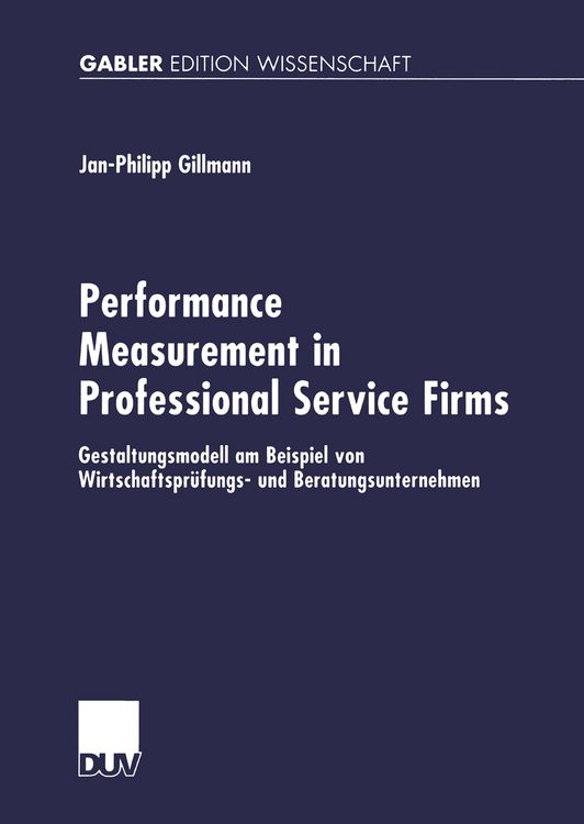 Produktbild: Performance Measurement in Professional Service Firms