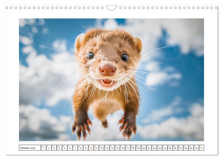 Produktbild: Kleine freche Nerze (Wandkalender 2026 DIN A3 quer), CALVENDO Monatskalender