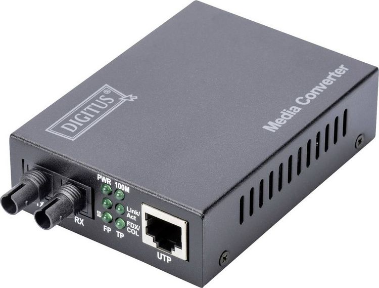 Produktbild: Digitus DN-82010-1 LAN, ST Simplex Netzwerk-Medienkonverter 100MBit/s