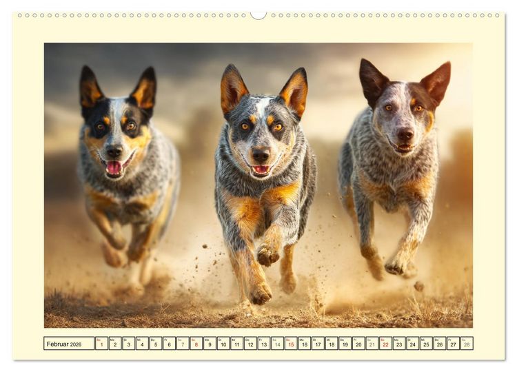 Produktbild: Australian Cattle Dogs. Echte Cowboys und Helden der Farm (hochwertiger Premium Wandkalender 2026 DIN A2 quer), Kunstdruck in Hochglanz