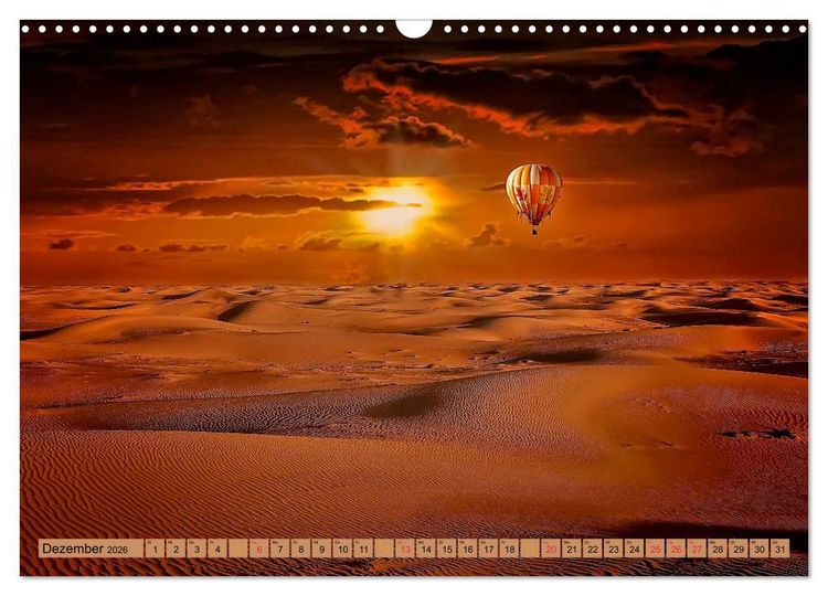 Produktbild: Fahren mit dem Ballon (Wandkalender 2026 DIN A3 quer), CALVENDO Monatskalender