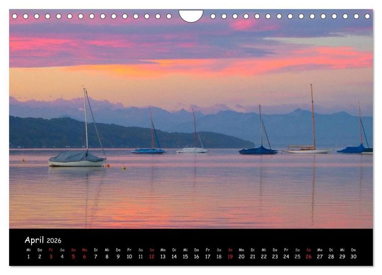 Produktbild: Starnberger See - Silent Moments (Wandkalender 2026 DIN A4 quer), CALVENDO Monatskalender
