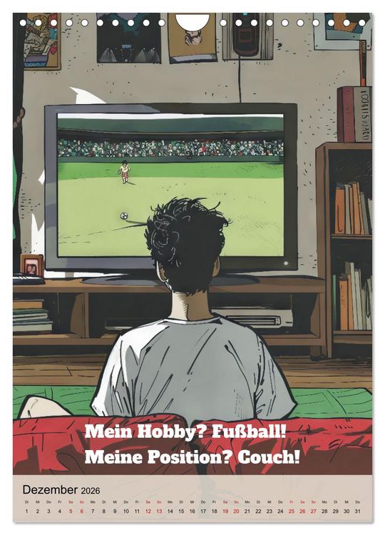 Produktbild: Fu&szlig;ballspr&uuml;che (Wandkalender 2026 DIN A4 hoch), CALVENDO Monatskalender