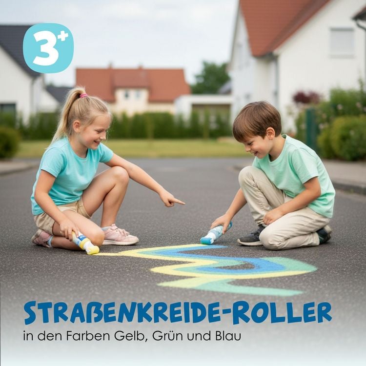 Produktbild: alldoro - Stra&szlig;enmalkreide-Roller, 3er Set