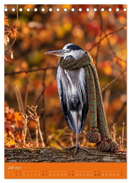 Produktbild: Goldener Herbst Eine tierische Fantasiewelt (Tischkalender 2027 DIN A5 hoch), CALVENDO Monatskalender