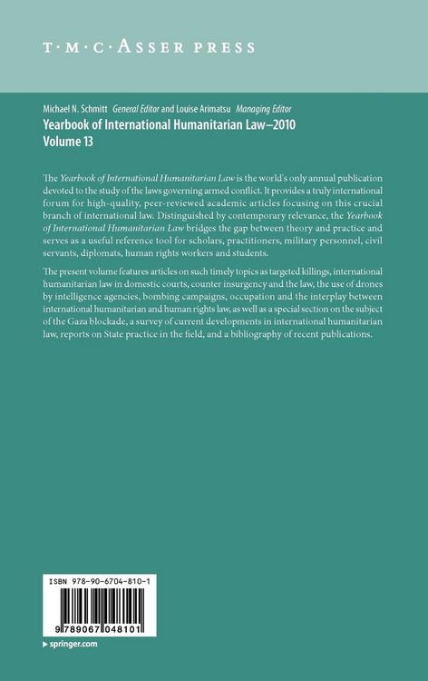 Produktbild: Yearbook of International Humanitarian Law - 2010